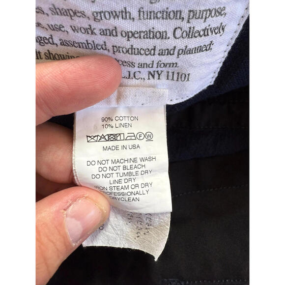 Engineered Garments Navy Blue Linen Blend Fatigue Work Pants Sz S Small - Picture 5 of 7